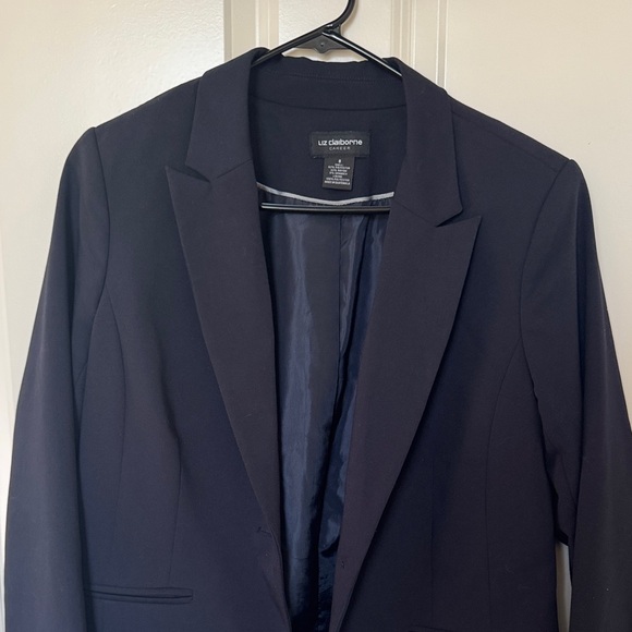 Liz Claiborne Classic Navy Blue Blazer - Picture 10 of 12